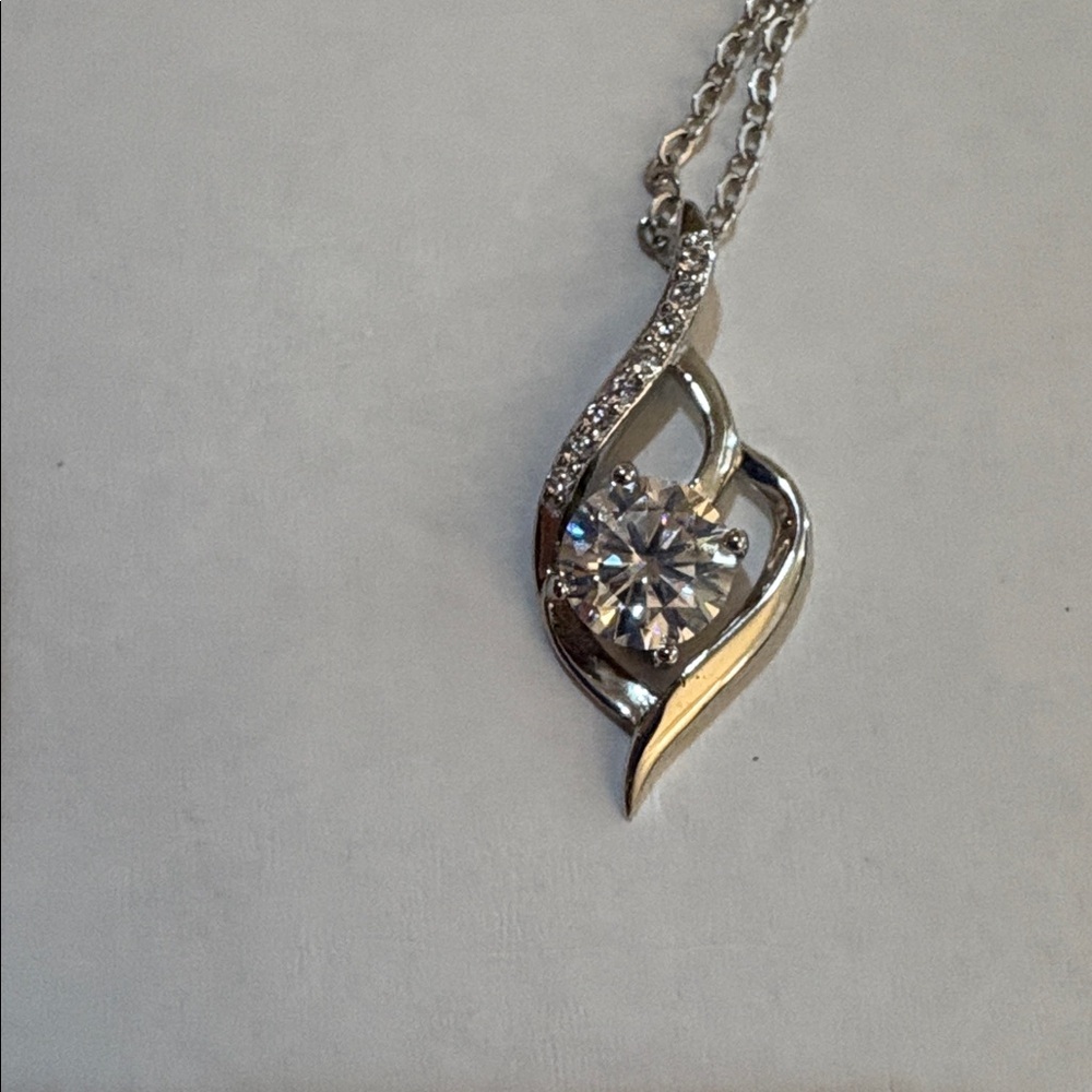 925 sterling silver moissanite‎ Necklace